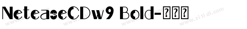 NeteaseCDw9 Bold字体转换